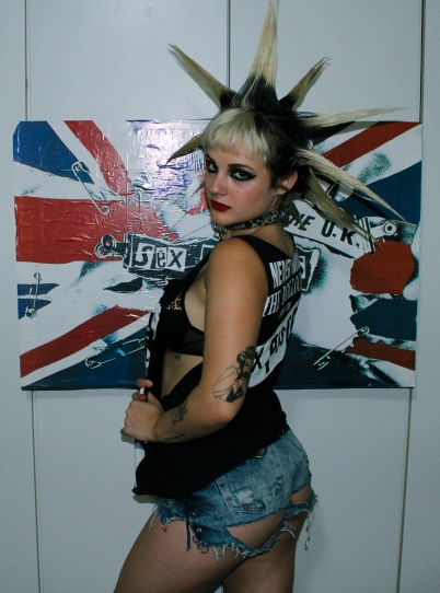 punk girl sex pistols sexy spike hair cute choker